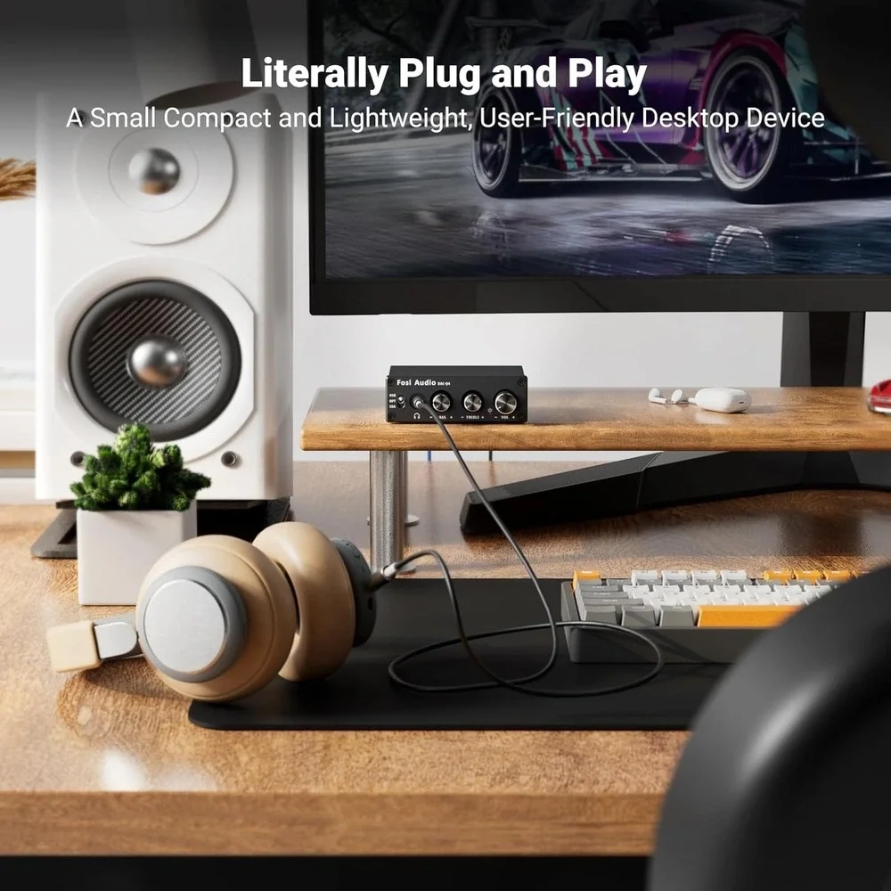 Fosi Audio Q4 DAC Headphone Amp USB Optical Coaxial 3.5mm RCA Desktop‎ Converter